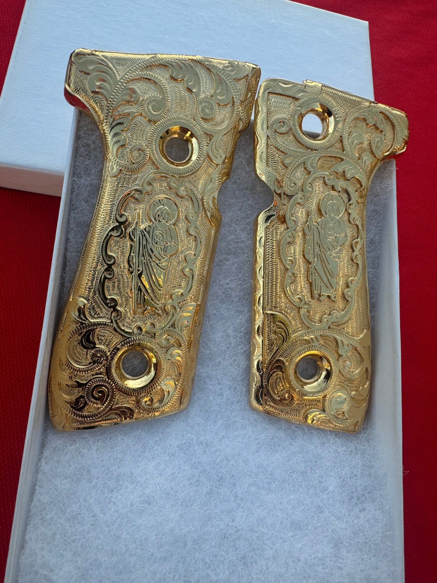 Beretta San Judas Grips 24k gold plated 92 Fs 96 Fs M9