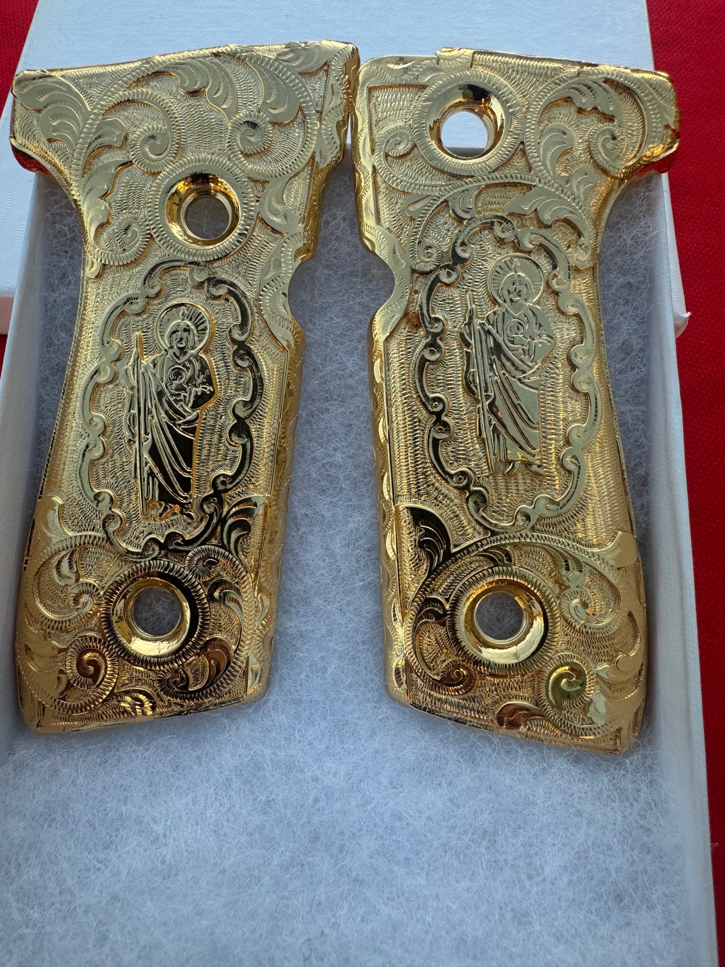 Beretta San Judas Grips 24k gold plated 92 Fs 96 Fs M9