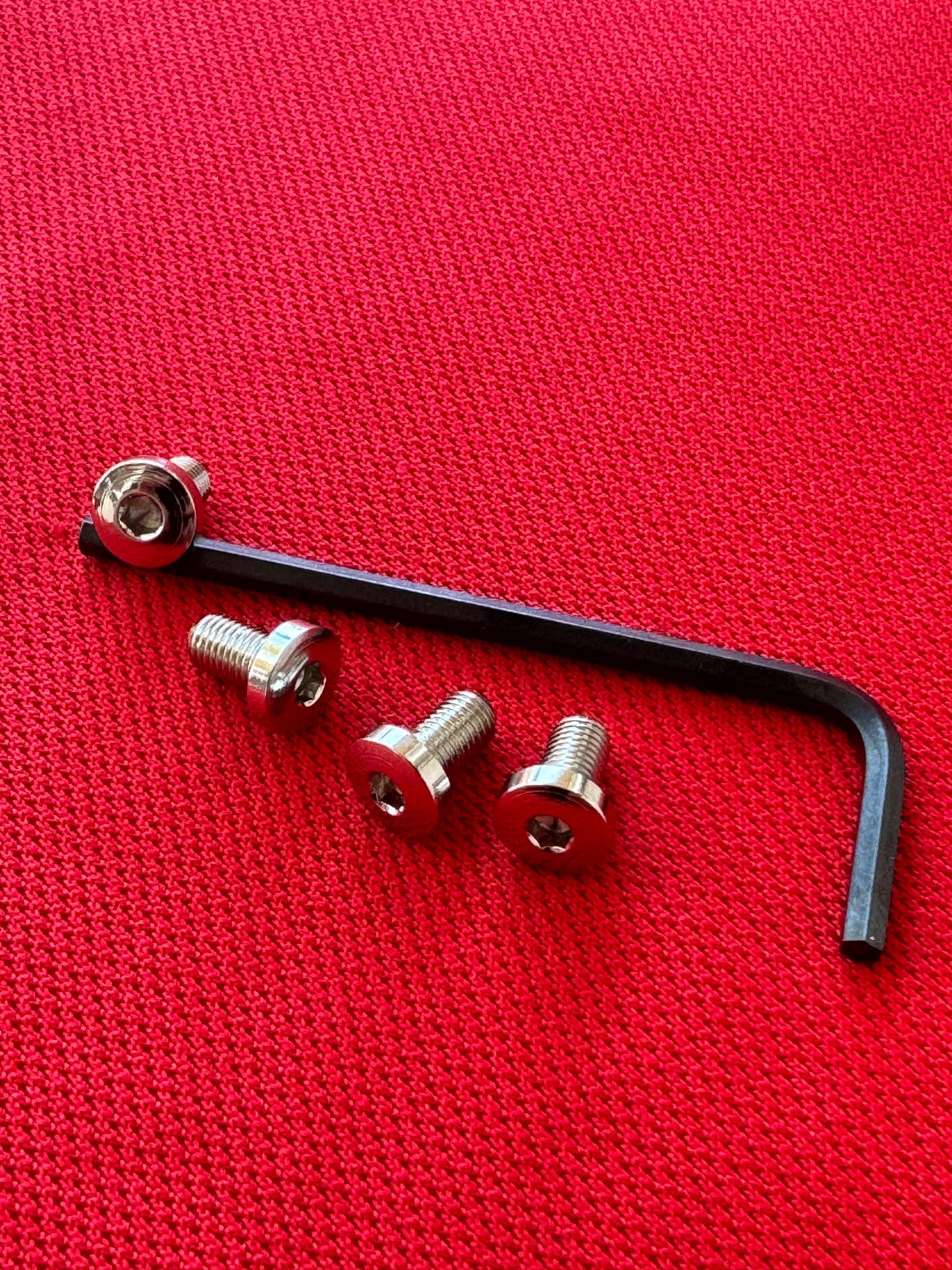 1911 Nickel plated Allen screws, Colt, Rock Island, Kimber, 38 super, .45 acp.