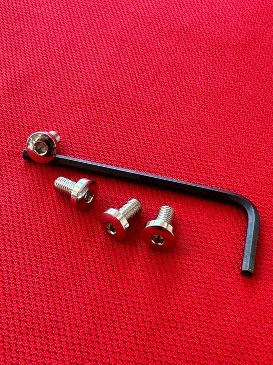 1911 Nickel plated Allen screws, Colt, Rock Island, Kimber, 38 super, .45 acp.