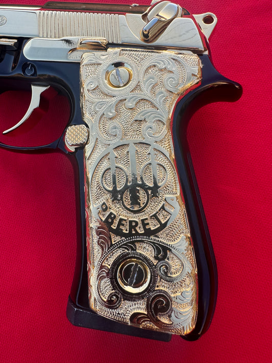 Beretta Logo Grips 24k gold plated 92 Fs 96 Fs M9