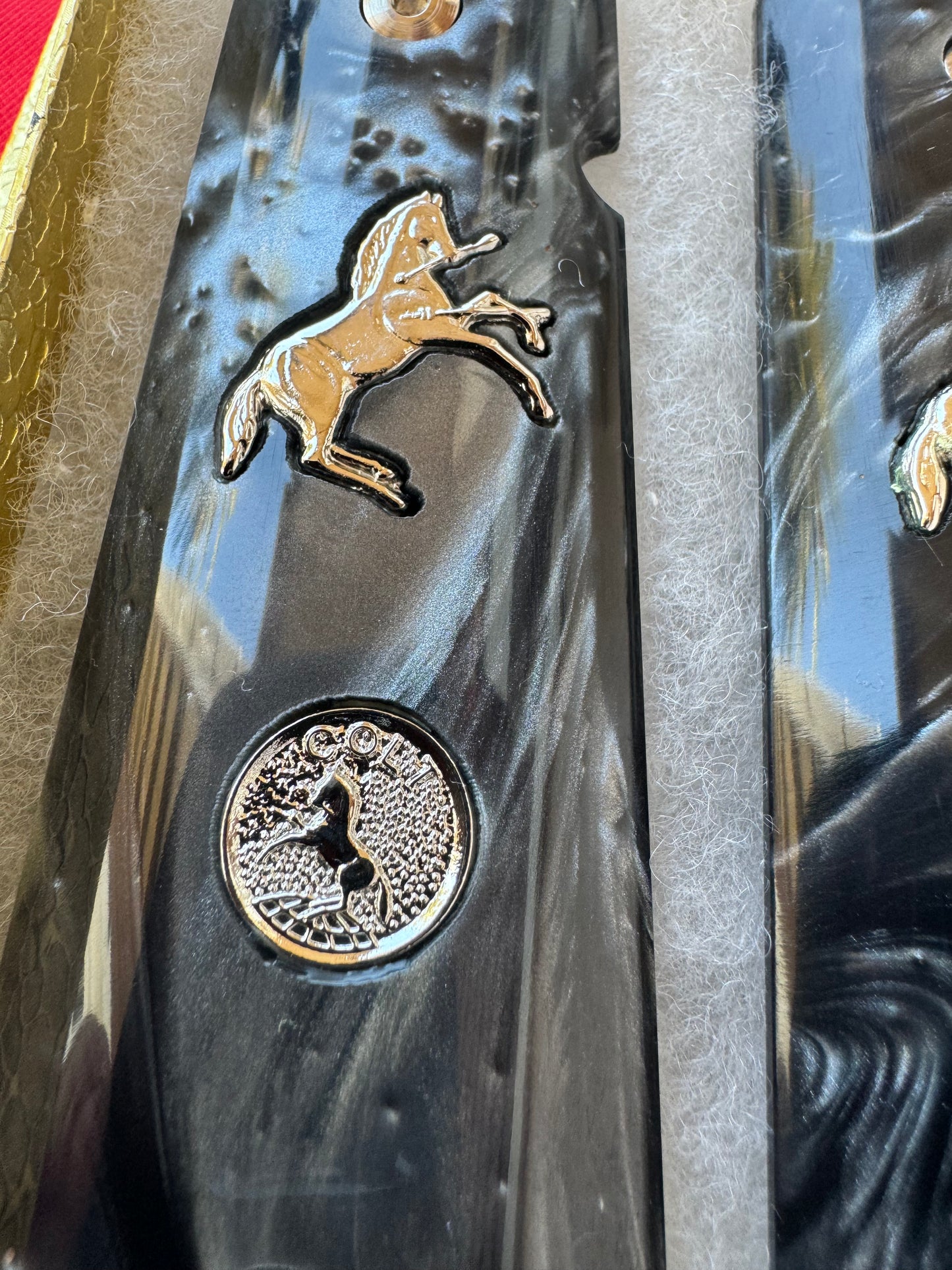 1911 Colt Silver Rampart Horse With Medallion Pearl grips 45 38 super Rare