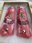 1911 Pink Grips Lady 1911 Rose 24k Gold Plated Custom Engraved 45 acp 38 Super
