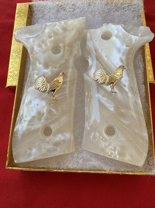 Beretta Custom engraved Rooster/Gallo 24k gold plated  92 Fs 96 Fs M9