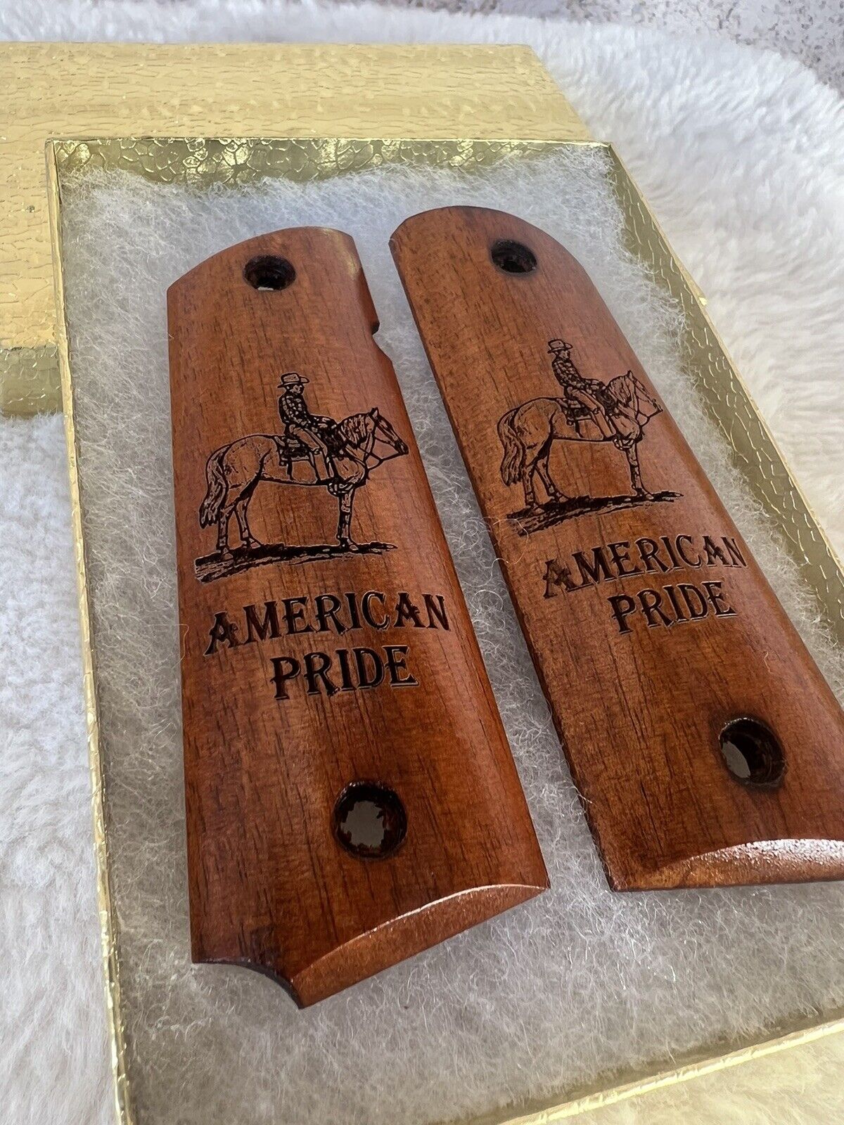 1911 Laser Engraved American Pride Grips   Image 45 acp 38 Super Calibers