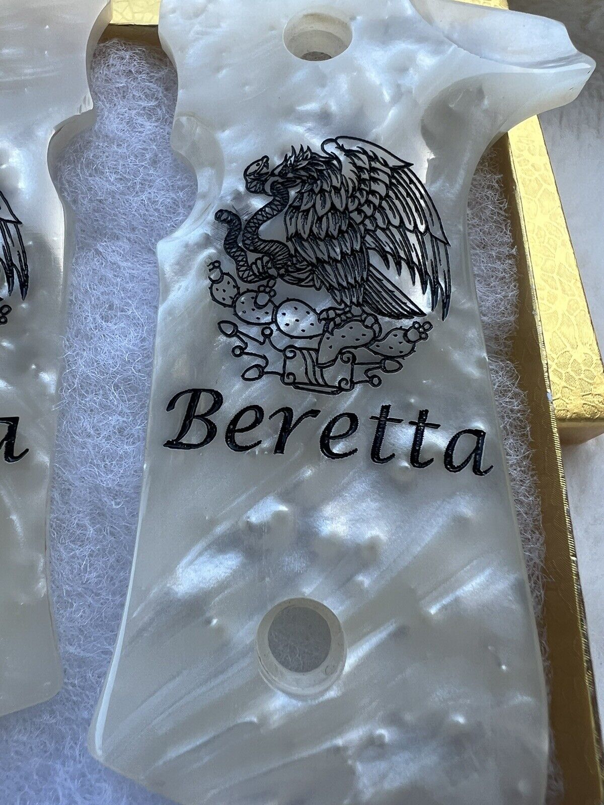 Altamont Beretta 9mm 40 Cal Custom engraved Eagle  92 Fs 96 Fs M9 Pearl