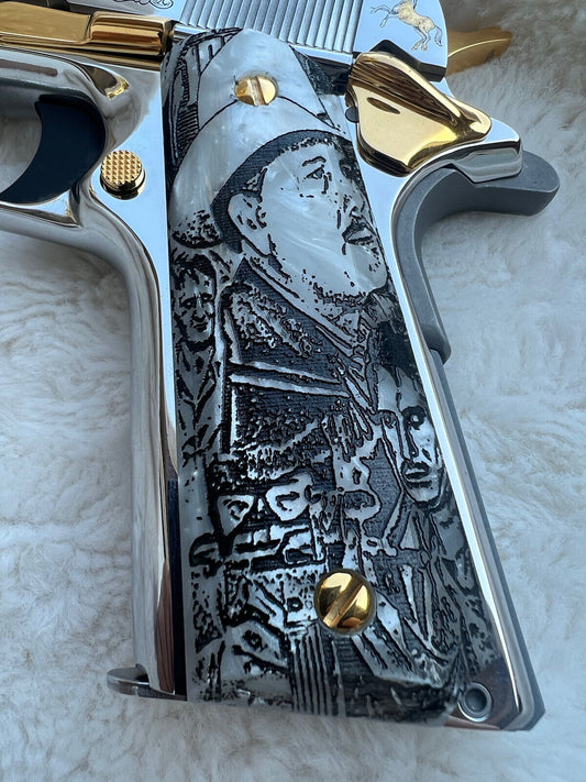 1911  Pearl Custom Sinaloa Pattern Grips  45 acp 38 Super