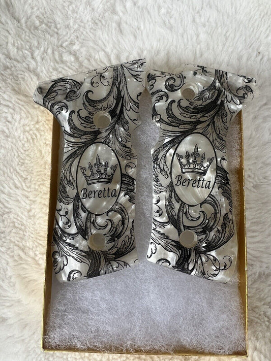 Altamont Beretta 9mm 40 Cal Custom engraved Scrolls   92 Fs 96 Fs M9 Pearl