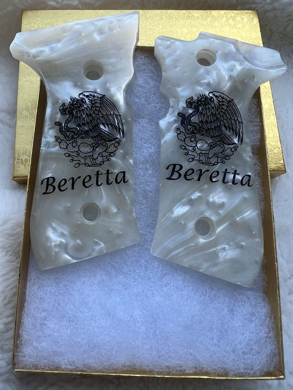 Altamont Beretta 9mm 40 Cal Custom engraved Eagle  92 Fs 96 Fs M9 Pearl