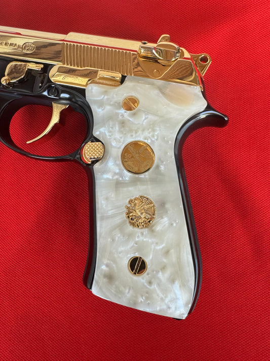 Beretta Custom engraved Centenario  Aguila 14k Gold Fill   92 Fs 96 Fs M9