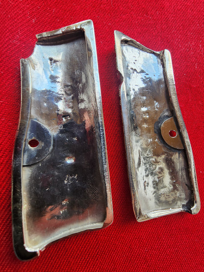 Browning Hi-Power Vintage 9.25 Silver & 10kt Gold Grips