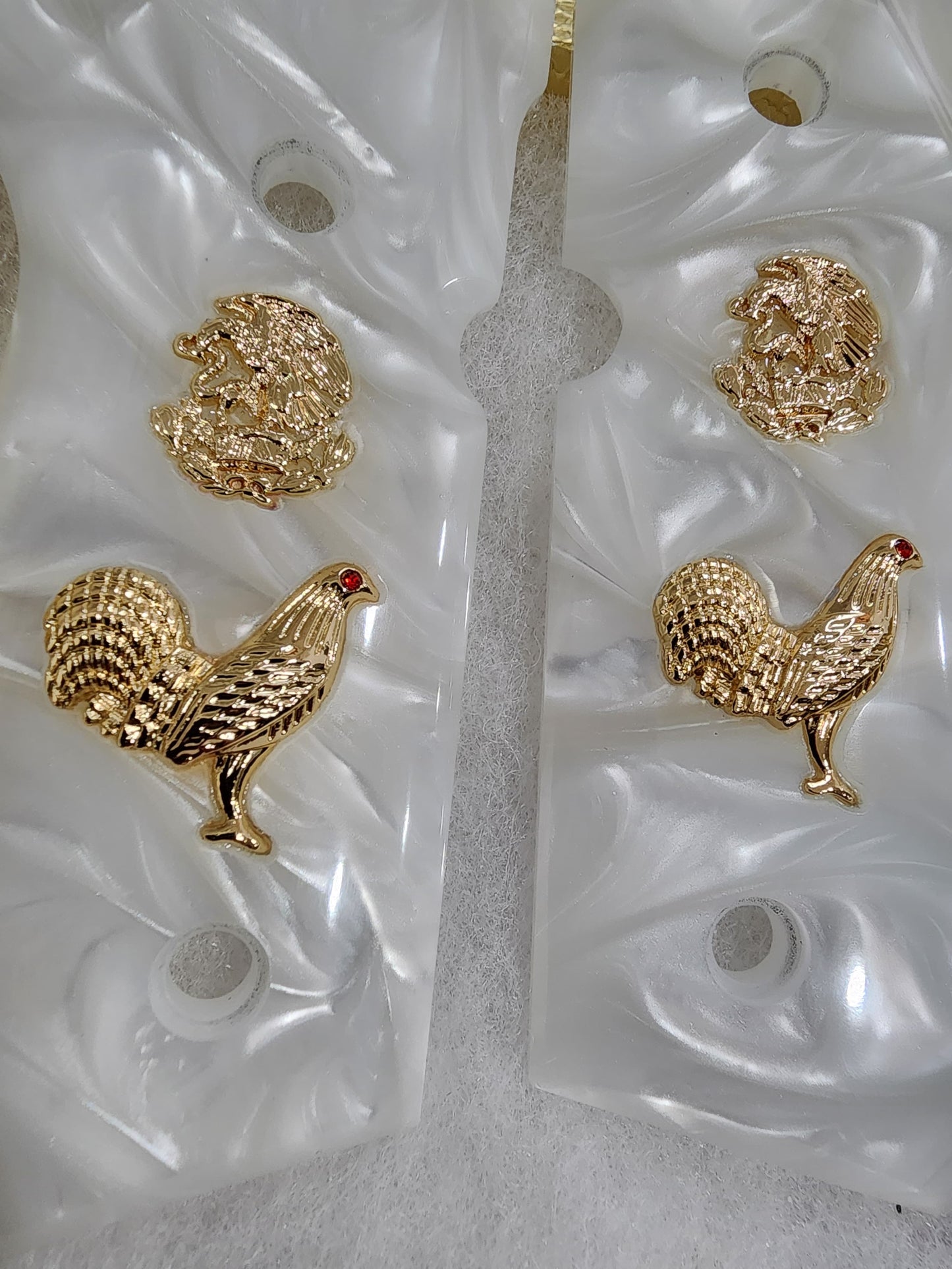 Beretta Custom Aguila and Rooster with cz stone inlay 24k Gold Plated 92 Fs 96 Fs M9