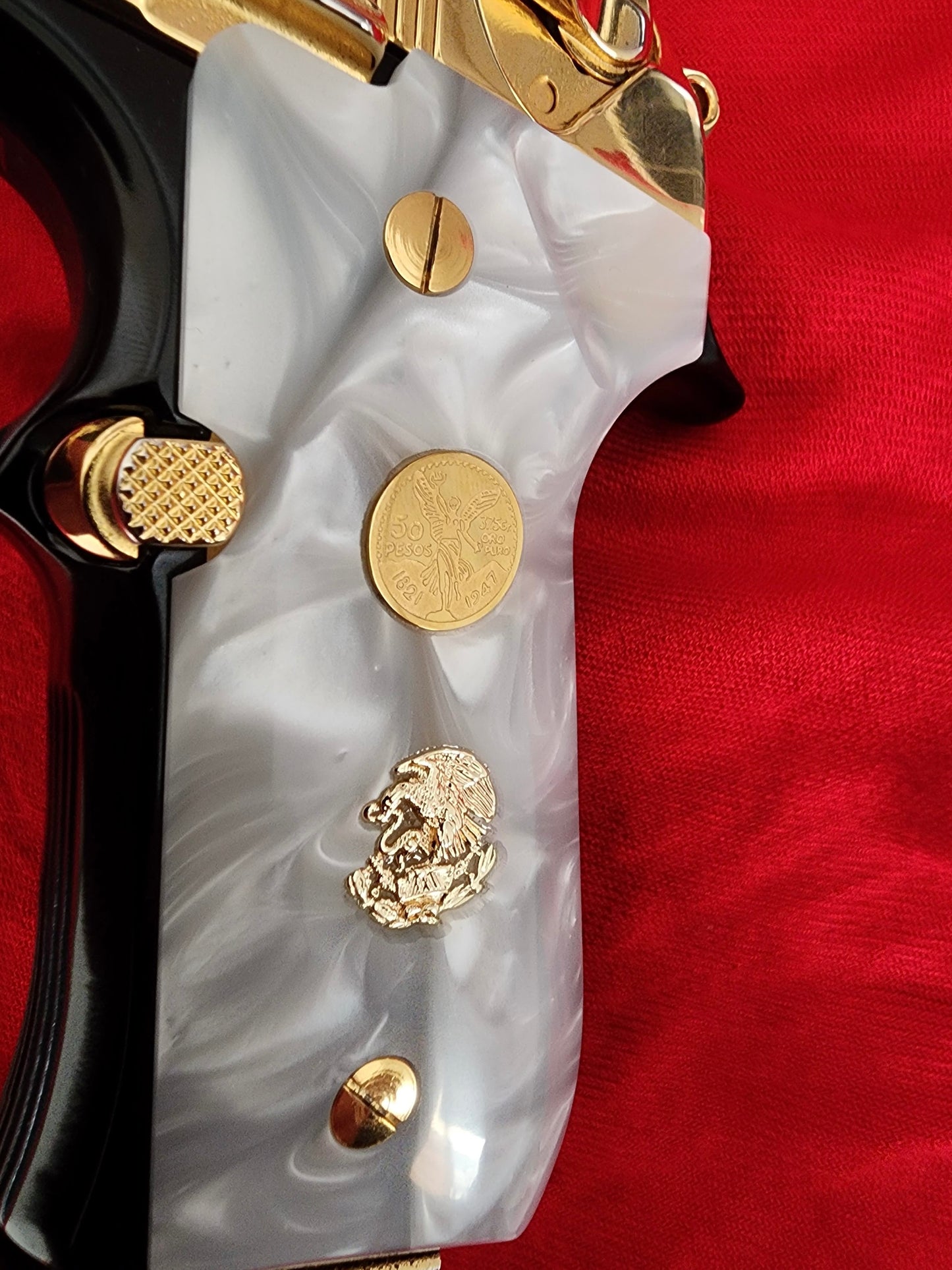 Beretta Custom engraved Centenario  Aguila 14k Gold Fill   92 Fs 96 Fs M9
