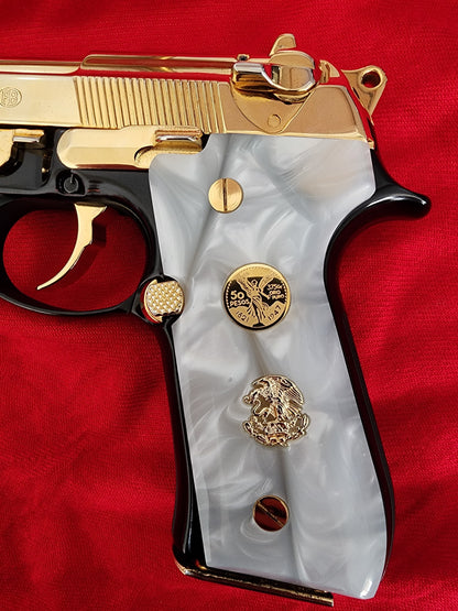 Beretta Custom engraved Centenario  Aguila 14k Gold Fill   92 Fs 96 Fs M9