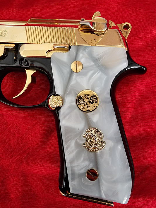 Beretta Custom engraved Centenario  Aguila 14k Gold Fill   92 Fs 96 Fs M9