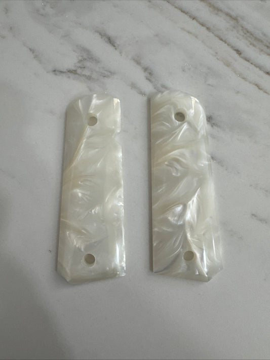 1911 White Pearlite Grips