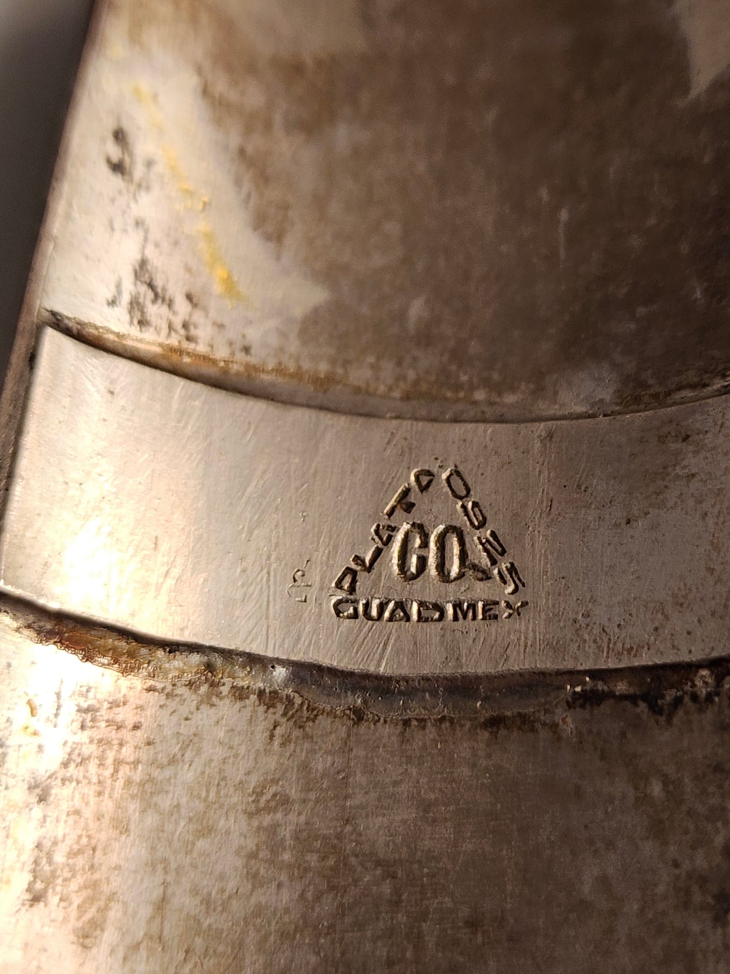 9.25 Silver Mexican Vintage Engraved Pistol Grips COLT 38 super/45