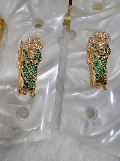 Beretta Custom San Judas cz stone inlay 24k Gold Plated 92 Fs 96 Fs M9