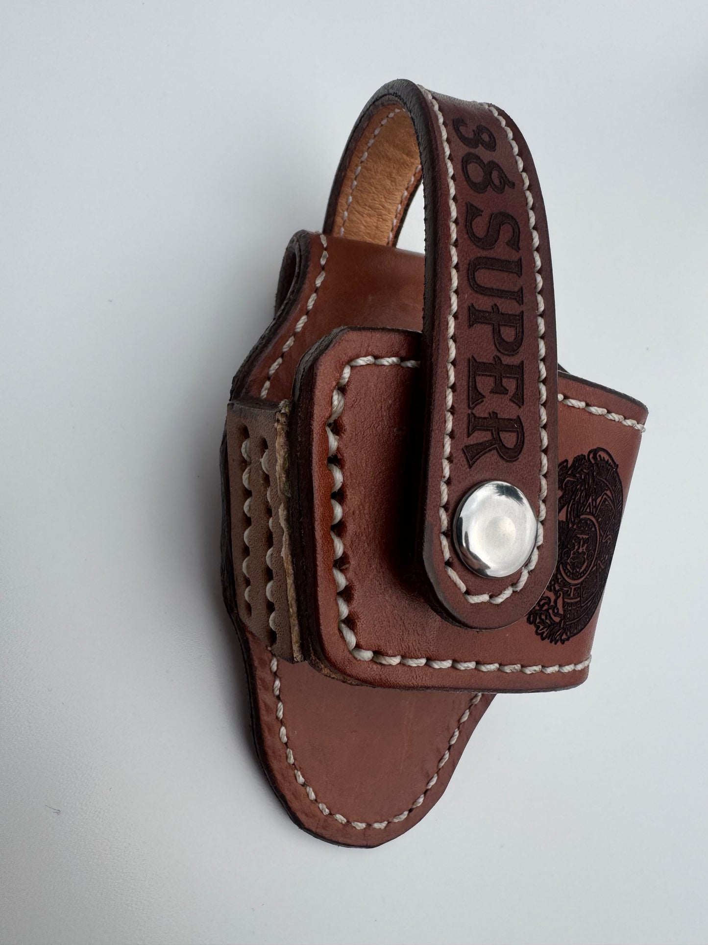 1911 Aztec Mexican Eagle "HANDMADE" Leather Holster 38 Super Colt, Kimber, Rock Island