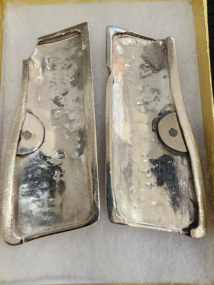Browning Hi-Power Vintage 9.25 Silver & 10kt Gold Grips