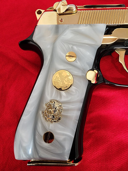 Beretta Custom engraved Centenario  Aguila 14k Gold Fill   92 Fs 96 Fs M9