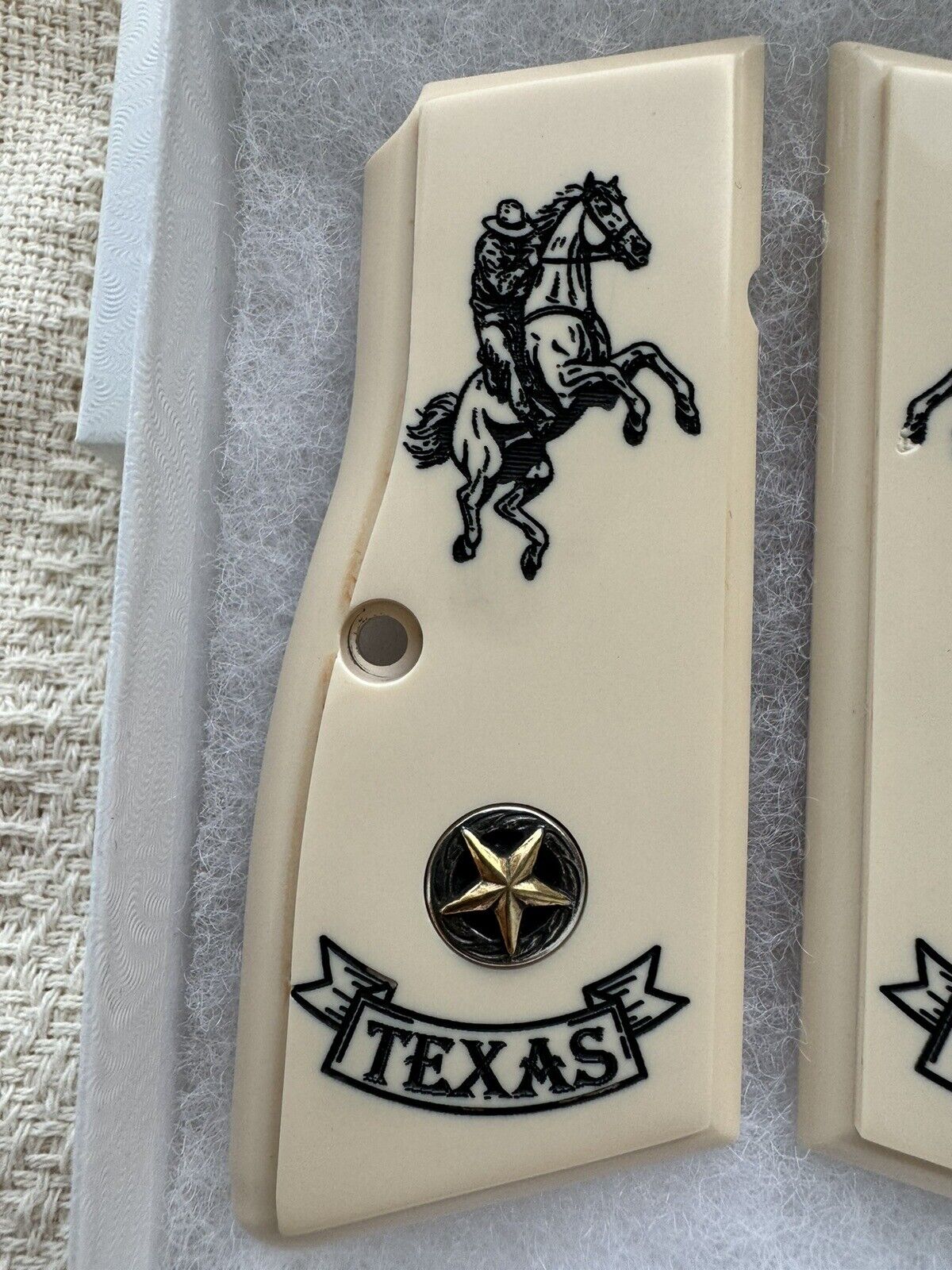 Browning Hi-Power Custom Engraved Texas Cowboy Pistol Grips 9mm Caliber