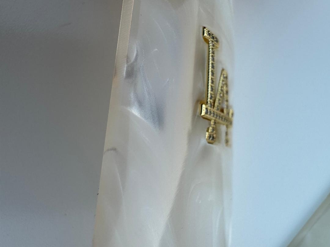 1911 White Pearl Grips - LA - design inlayed 24k Gold Plated 45 acp 38 Super